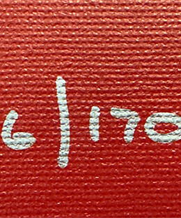 166/170, 2008 Zeng Jianyong ink print on handmade rice paper, 2008. signed, from series "The Header", Set of 6