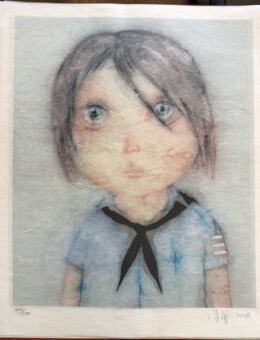 166/170, 2008 Zeng Jianyong ink print on handmade rice paper, 2008. signed, from series "The Header"